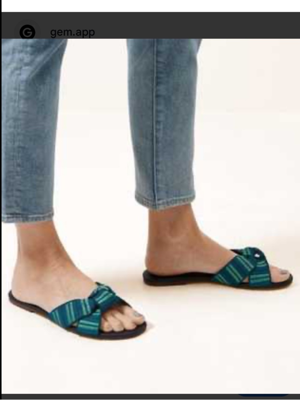 Rothy’s The Knot Slip On Bow Twist Slide Sandal Black Size 8.5 Summer Co…